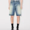Pantalón corto recto de denim japonés Pantalón corto recto de denim japonés