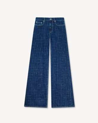 Pantalones anchos «Ayame» de Kenzo Weave en denim japonés