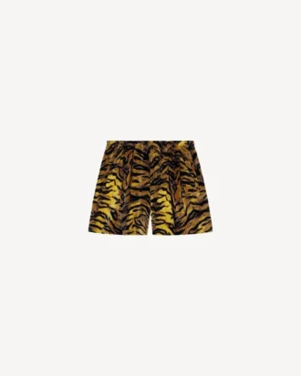 Pantalones cortos deportivos «Kenzo Tiger» en jacquard de terciopelo