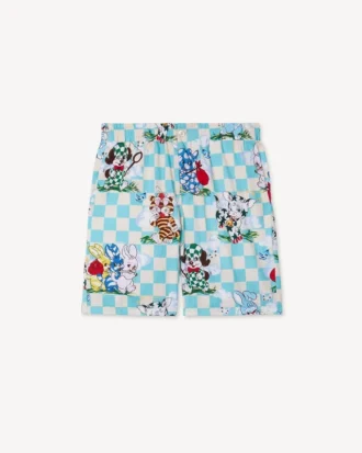 Pantalones cortos elásticos «Kenzo Cartoon» de algodón seersucker