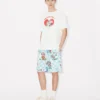 Pantalones cortos elásticos «Kenzo Cartoon» de algodón seersucker Pantalones cortos elásticos «Kenzo Cartoon» de algodón seersucker