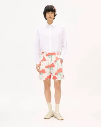 Pantalones cortos entallados «Kenzo Archive Rose» en tafetán técnico