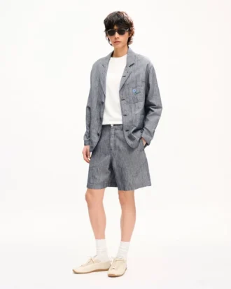 Pantalones cortos rectos «Kenzo Tulip» de algodón y lino