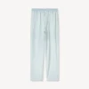 Pantalones de chambray en color piedra decolorado Pantalones de chambray en color piedra decolorado