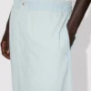 Pantalones de chambray en color piedra decolorado Pantalones de chambray en color piedra decolorado