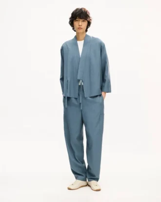 Pantalones de chándal cargo de viscosa y lana