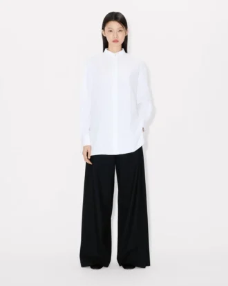 Pantalones de pierna ancha de lana virgen Pantalones de pierna ancha de lana virgen