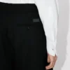 Pantalones de pierna ancha de lana virgen Pantalones de pierna ancha de lana virgen