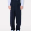Pantalones de sastrería plisados de lana virgen Pantalones de sastrería plisados de lana virgen