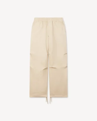 Pantalones elásticos de algodón con diseño en espiga