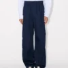 Pantalones elásticos de algodón con diseño en espiga Pantalones elásticos de algodón con diseño en espiga