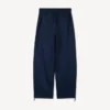 Pantalones elásticos de algodón con diseño en espiga Pantalones elásticos de algodón con diseño en espiga