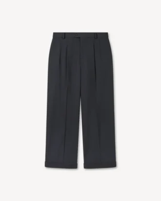 Pantalones entallados de mezcla de lana virgen