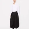 Pantalones plisados tipo globo de algodón y cáñamo Pantalones plisados tipo globo de algodón y cáñamo