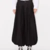 Pantalones plisados tipo globo de algodón y cáñamo Pantalones plisados tipo globo de algodón y cáñamo