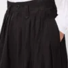 Pantalones plisados tipo globo de algodón y cáñamo Pantalones plisados tipo globo de algodón y cáñamo