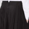 Pantalones plisados tipo globo de algodón y cáñamo Pantalones plisados tipo globo de algodón y cáñamo