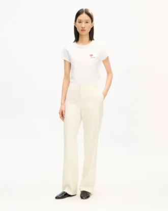 Pantalones rectos de lana virgen Pantalones rectos de lana virgen
