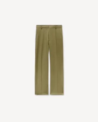 Pantalones rectos de sastrería en lana virgen