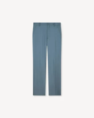 Pantalones rectos de sastrería en lana virgen