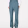 Pantalones rectos de sastrería en lana virgen Pantalones rectos de sastrería en lana virgen