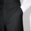 Pantalones rectos de sastrería en lana virgen Pantalones rectos de sastrería en lana virgen