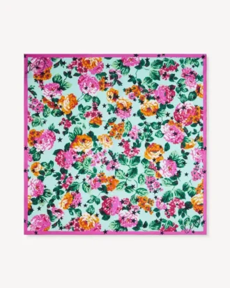 Pañuelo cuadrado pequeño «Kenzo Floral» de seda