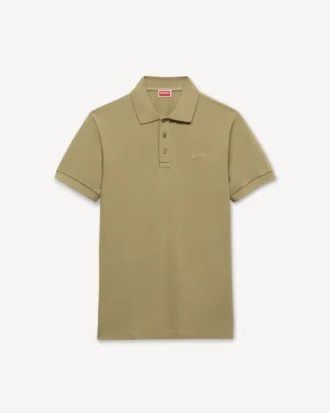 Polo entallado bordado «Kenzo Signature» en algodón