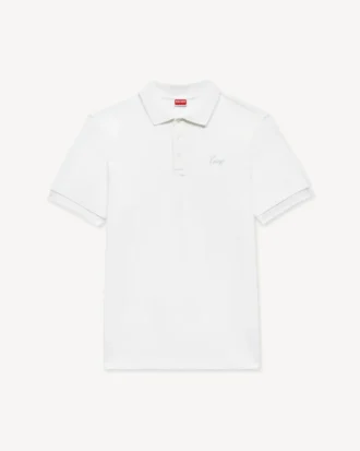 Polo entallado bordado «Kenzo Signature» en algodón
