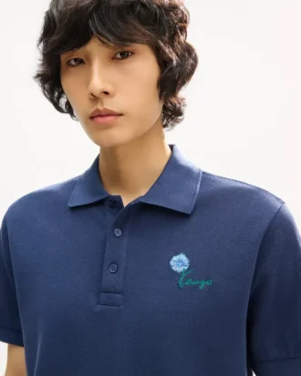 Polo entallado bordado «Kenzo Tulip» de algodón