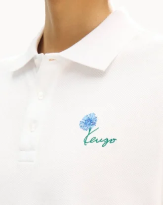 Polo entallado bordado «Kenzo Tulip» de algodón