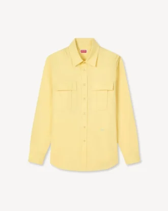 Sobrecamisa cargo de algodón y lino
