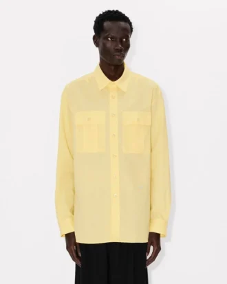 Sobrecamisa cargo de algodón y lino