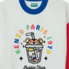 Sudadera bordada «Happy Sweet» en felpa francesa