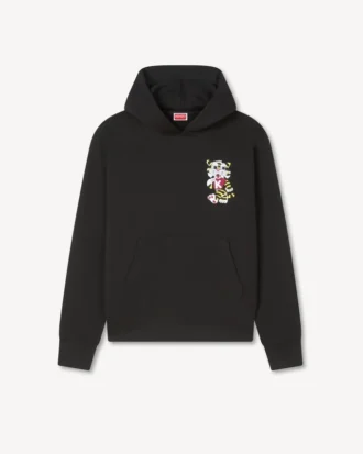Sudadera con capucha bordada «Kenzo Wild Tiger» en algodón