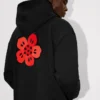 Sudadera con capucha oversize bordada con «Boke Flower» en algodón Sudadera con capucha oversize bordada con «Boke Flower» en algodón