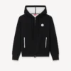 Sudadera con capucha y cremallera bordada «Boke Flower 2.0» en algodón y lana Sudadera con capucha y cremallera bordada «Boke Flower 2.0» en algodón y lana