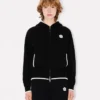 Sudadera con capucha y cremallera bordada «Boke Flower 2.0» en algodón y lana Sudadera con capucha y cremallera bordada «Boke Flower 2.0» en algodón y lana