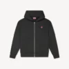 Sudadera con capucha y cremallera bordada con «Boke Flower» en algodón