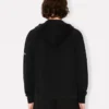 Sudadera con capucha y cremallera bordada con «Boke Flower» en algodón