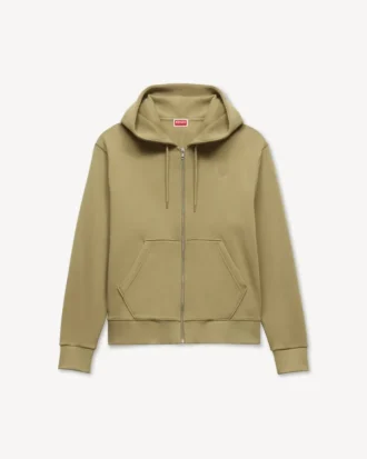Sudadera con capucha y cremallera bordada «Kenzo Signature» en algodón