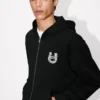 Sudadera con capucha y cremallera bordada «Lunar New Year» de algodón Sudadera con capucha y cremallera bordada «Lunar New Year» de algodón