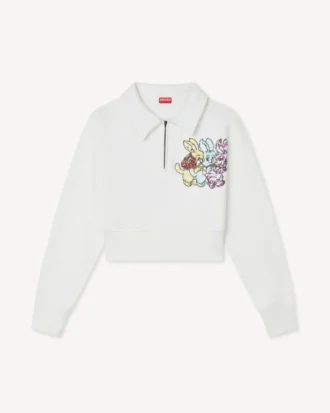 Sudadera polo corta bordada «Kenzo Cartoon» de algodón