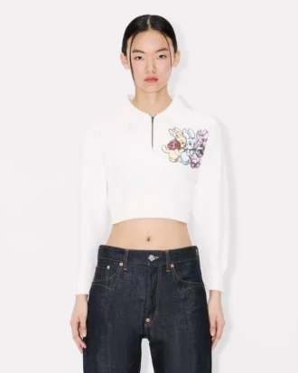 Sudadera polo corta bordada «Kenzo Cartoon» de algodón