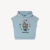 Sudadera sin mangas con capucha «Happy Sweet» en felpa francesa