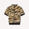 Top de cuello alto «Kenzo Tiger» en mezcla de algodón y lana Top de cuello alto «Kenzo Tiger» en mezcla de algodón y lana