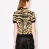 Top de cuello alto «Kenzo Tiger» en mezcla de algodón y lana Top de cuello alto «Kenzo Tiger» en mezcla de algodón y lana