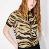 Top de cuello alto «Kenzo Tiger» en mezcla de algodón y lana Top de cuello alto «Kenzo Tiger» en mezcla de algodón y lana