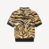 Top de cuello alto «Kenzo Tiger» en mezcla de algodón y lana Top de cuello alto «Kenzo Tiger» en mezcla de algodón y lana