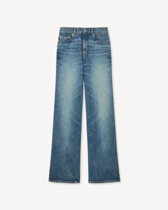Vaqueros anchos Ayame en denim japonés elástico